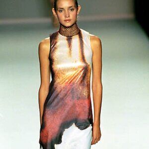 Vivienne Tam Spring/Summer 2000 Runway Mesh Dress - Approx. Size Small